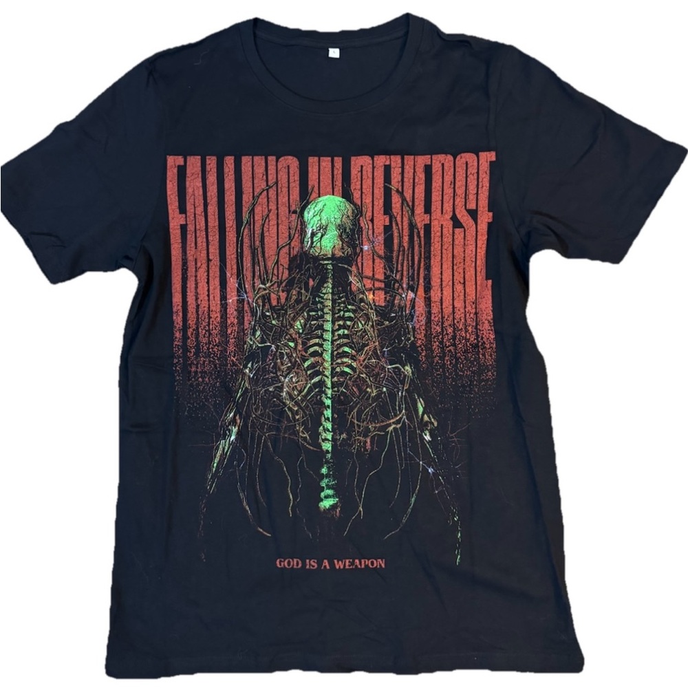 RARE‎ Falling In Reverse God Is A Weapon Ronnie Radke T-Shirt L NEW